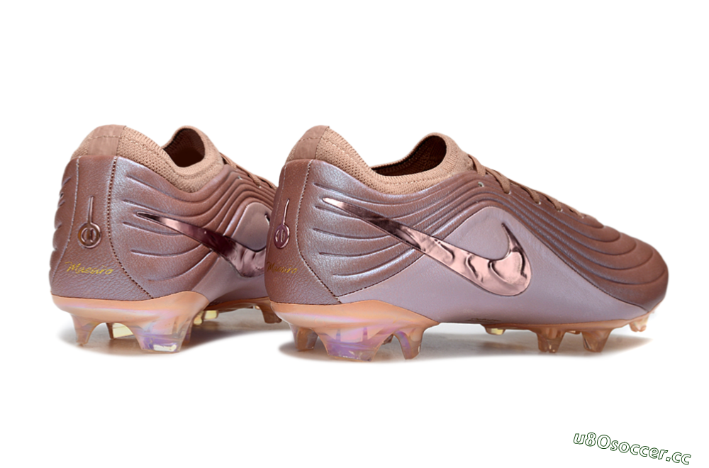 Unisex Nike Tiempo Legend 11 Elite FG Firm Ground Low-Tops Football Boots - Brown/Rose Gold/Pastel Pink 6