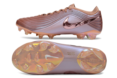 Unisex Nike Tiempo Legend 11 Elite FG Firm Ground Low-Tops Football Boots - Brown/Rose Gold/Pastel Pink