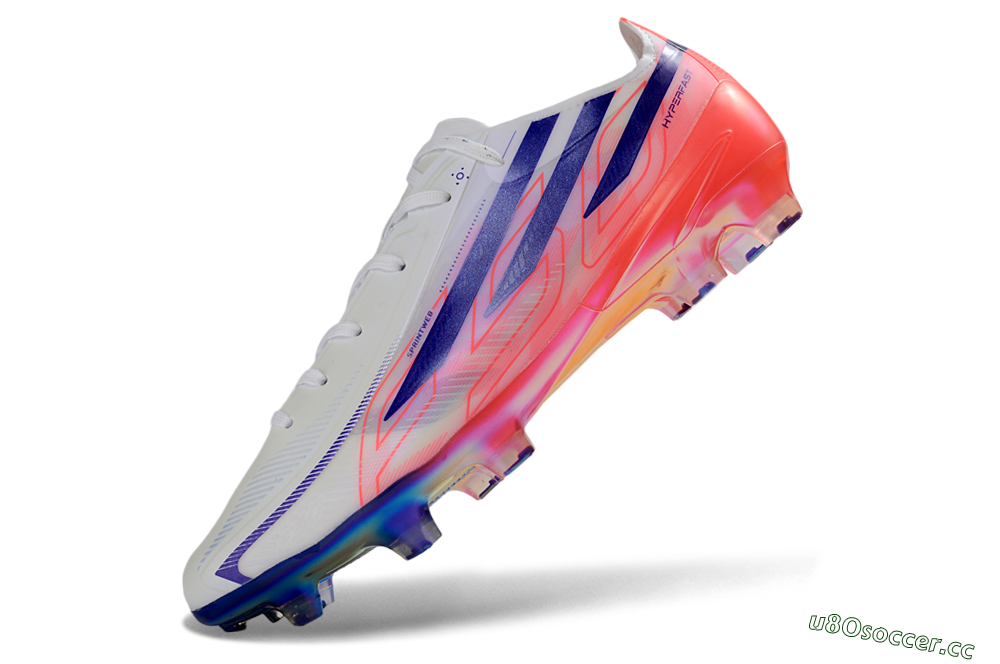 Unisex Adidas F50 Hyperfast 2026 World Cup FG Firm Ground Low-Tops Football Boots - White/Electric Pink/Deep Purple 5