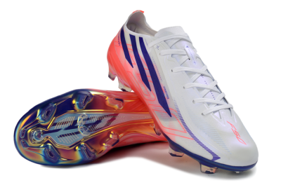 Unisex Adidas F50 Hyperfast 2026 World Cup FG Firm Ground Low-Tops Football Boots - White/Electric Pink/Deep Purple