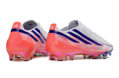 Unisex Adidas F50 Hyperfast 2026 World Cup FG Firm Ground Low-Tops Football Boots - White/Electric Pink/Deep Purple