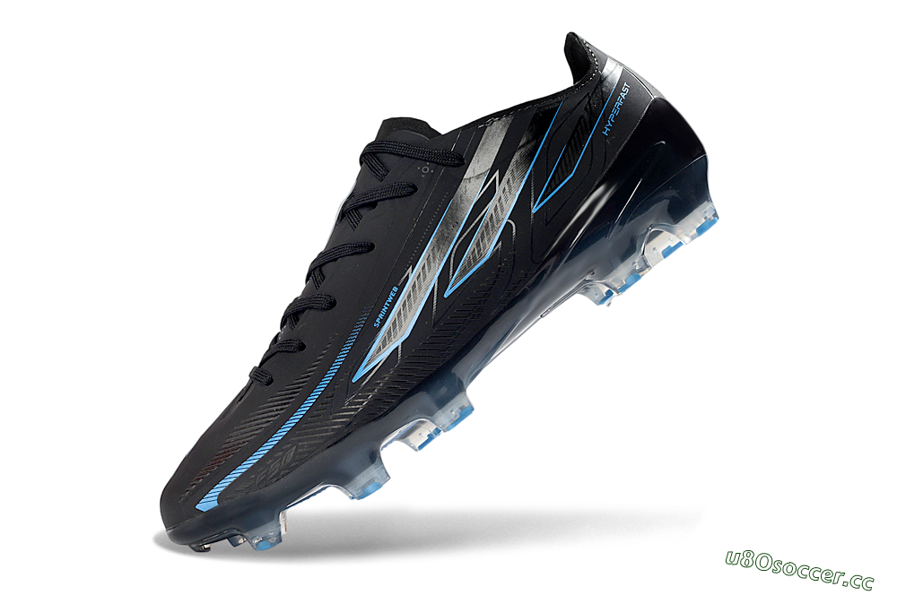 Unisex Adidas F50 Hyperfast 2026 World Cup FG Firm Ground Low-Tops Football Boots - Black/Electric Blue/Graphite Grey 5