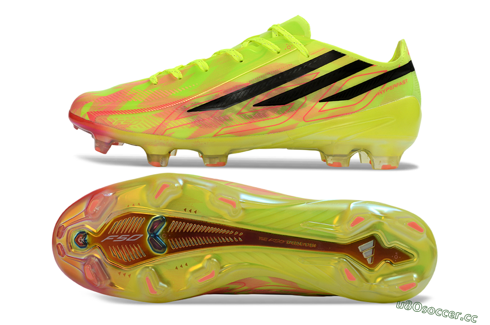 Unisex Adidas F50 Hyperfast 2026 World Cup FG Firm Ground Low-Tops Football Boots - Neon/Electric Green/Black 1