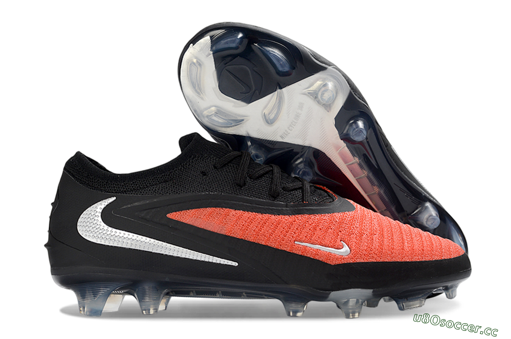 Unisex Nike Phantom 6 Elite Low FG Firm Ground Low-Tops Football Boots - Orange/Electric Orange/Jet Black 2