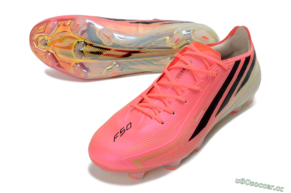 Unisex Adidas F50 Hyperfast 2026 World Cup FG Firm Ground Low-Tops Football Boots - Pink/Neon Pink/Silver White 3