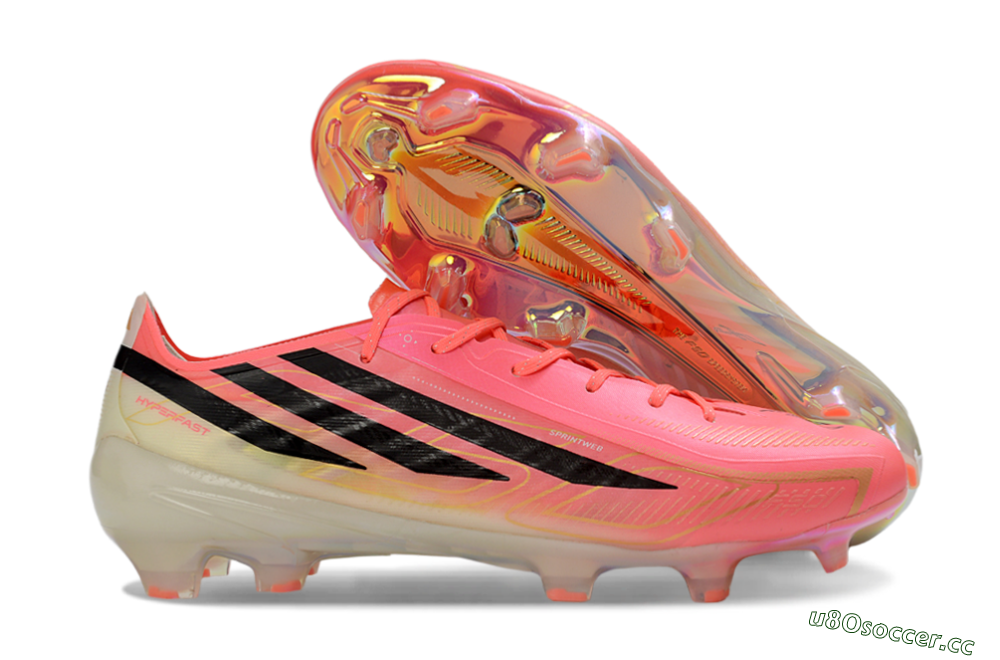 Unisex Adidas F50 Hyperfast 2026 World Cup FG Firm Ground Low-Tops Football Boots - Pink/Neon Pink/Silver White 2