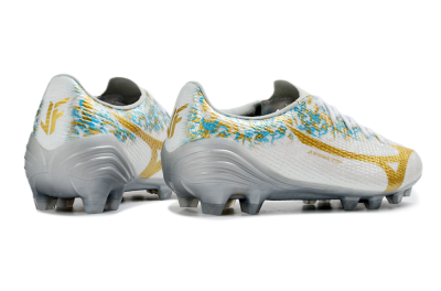 Men's Mizuno Alpha 3 Elite FG Firm Ground Low-Tops Football Boots - White/Golden Shine/Blue Floral