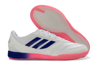 Men's Adidas Top Sala Competition 2 IC Indoor & Futsal Low-Tops Football Shoes - White/Navy Blue/Pink