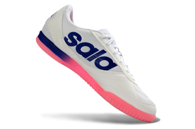 Men's Adidas Top Sala Competition 2 IC Indoor & Futsal Low-Tops Football Shoes - White/Navy Blue/Pink