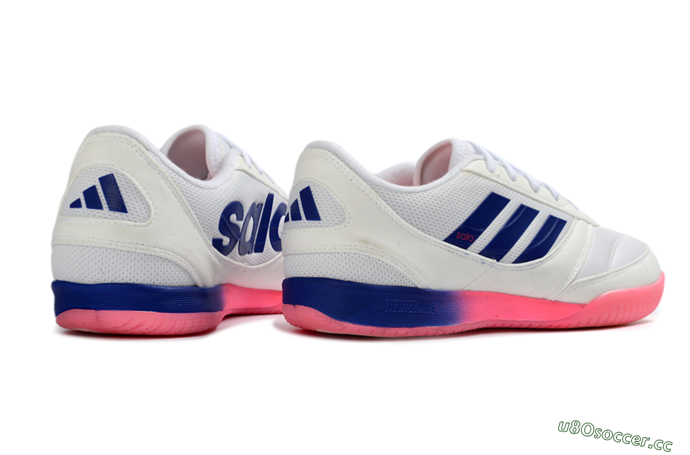 Men's Adidas Top Sala Competition 2 IC Indoor & Futsal Low-Tops Football Shoes - White/Navy Blue/Pink 6