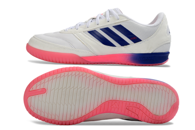 Men's Adidas Top Sala Competition 2 IC Indoor & Futsal Low-Tops Football Shoes - White/Navy Blue/Pink