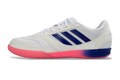 Men's Adidas Top Sala Competition 2 IC Indoor & Futsal Low-Tops Football Shoes - White/Navy Blue/Pink