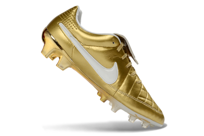 Men's Nike Tiempo Legend SE FG Firm Ground Low-Tops Football Boots - Gold/Royal Gold/Sleek White