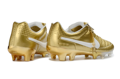 Men's Nike Tiempo Legend SE FG Firm Ground Low-Tops Football Boots - Gold/Royal Gold/Sleek White