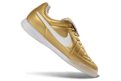 Men's Nike Tiempo Legend SE IC Indoor & Futsal Low-Tops Football Shoes - Gold/Metallic Gold/White