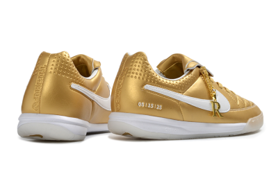 Men's Nike Tiempo Legend SE IC Indoor & Futsal Low-Tops Football Shoes - Gold/Metallic Gold/White