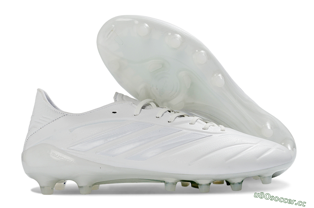 Men's Adidas Copa Pure 4 Elite FG Firm Ground Low-Tops Football Boots - White/Crystal White/Frosted White 2