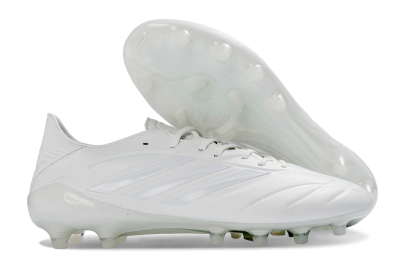 Men's Adidas Copa Pure 4 Elite FG Firm Ground Low-Tops Football Boots - White/Crystal White/Frosted White