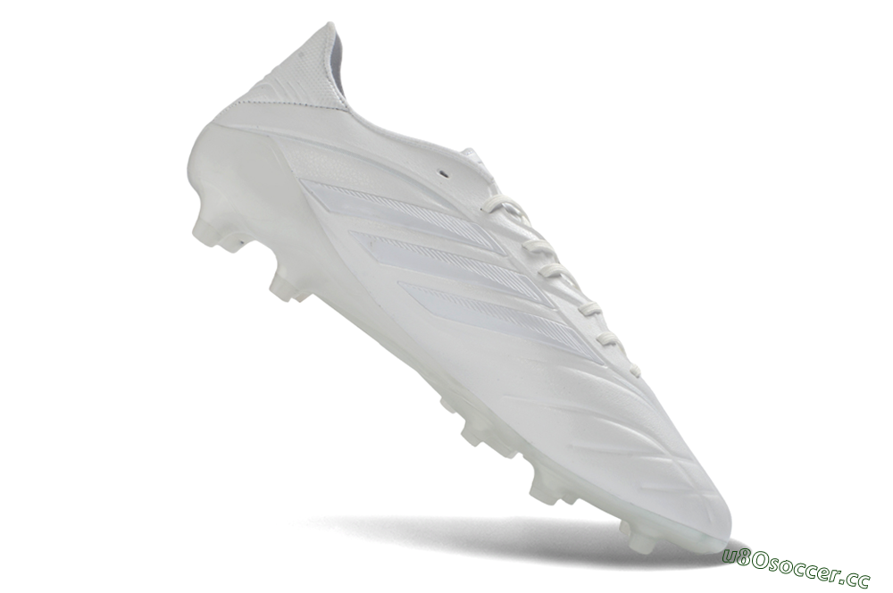 Men's Adidas Copa Pure 4 Elite FG Firm Ground Low-Tops Football Boots - White/Crystal White/Frosted White 4