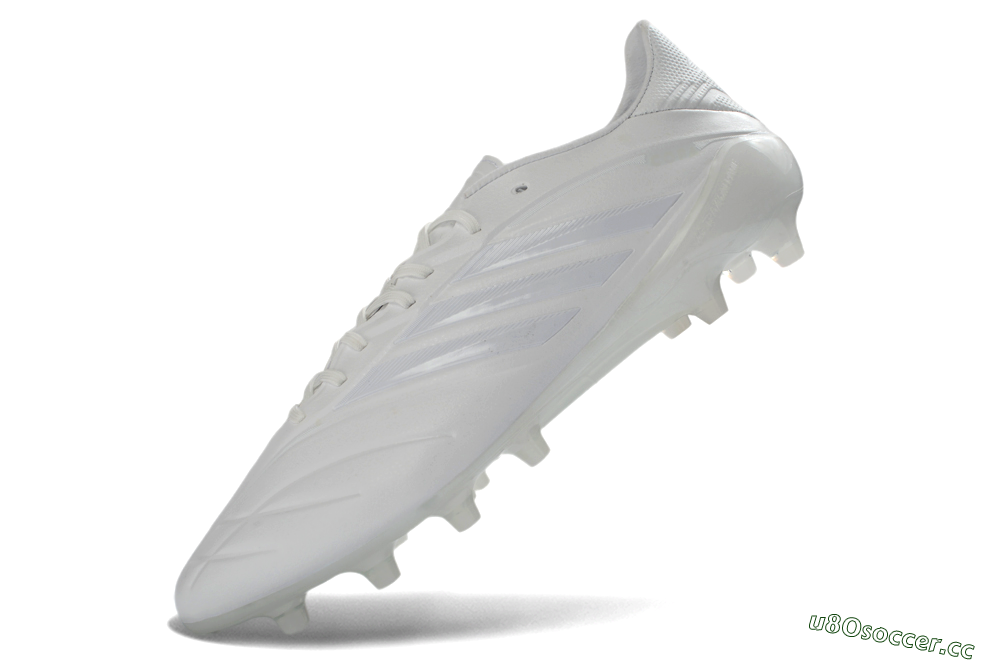 Men's Adidas Copa Pure 4 Elite FG Firm Ground Low-Tops Football Boots - White/Crystal White/Frosted White 5