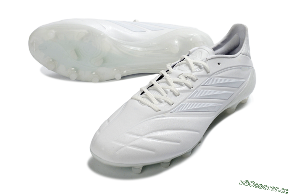 Men's Adidas Copa Pure 4 Elite FG Firm Ground Low-Tops Football Boots - White/Crystal White/Frosted White 3