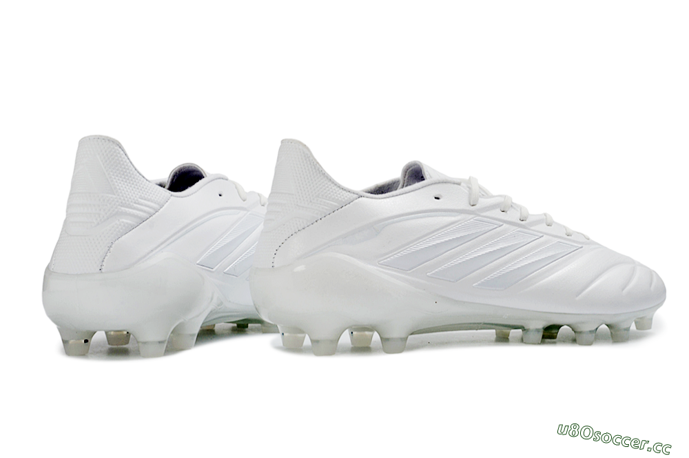 Men's Adidas Copa Pure 4 Elite FG Firm Ground Low-Tops Football Boots - White/Crystal White/Frosted White 6