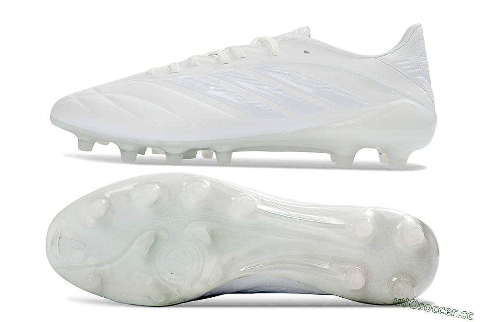 Men's Adidas Copa Pure 4 Elite FG Firm Ground Low-Tops Football Boots - White/Crystal White/Frosted White 1