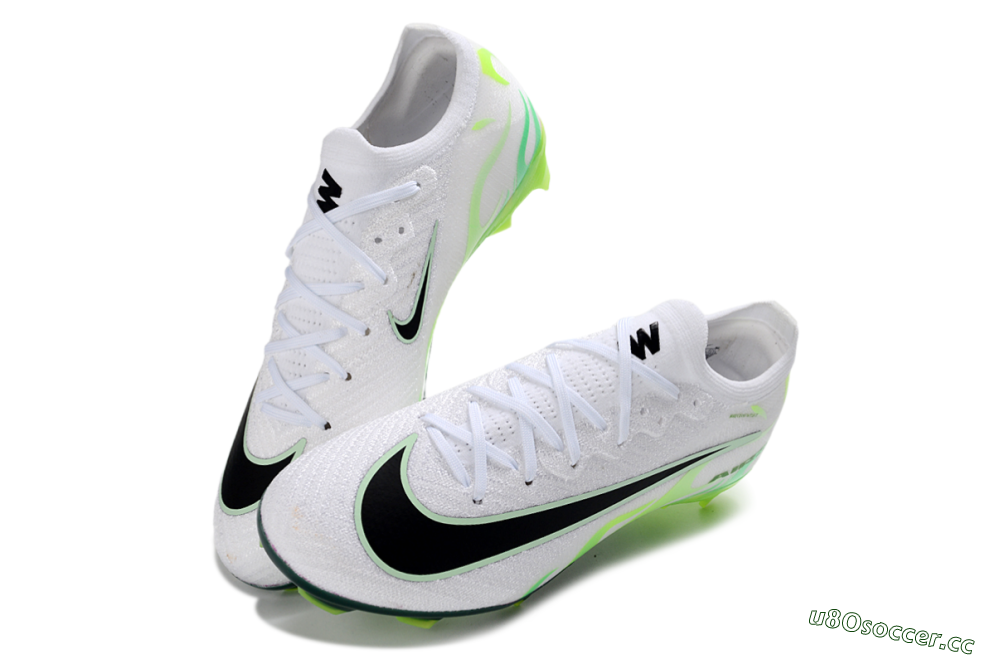 Unisex Nike Air Zoom Mercurial Vapor 16 Elite FG Firm Ground Low-Tops Football Boots - White/Electric Green/Black 3