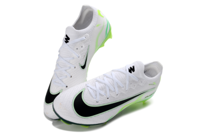 Unisex Nike Air Zoom Mercurial Vapor 16 Elite FG Firm Ground Low-Tops Football Boots - White/Electric Green/Black