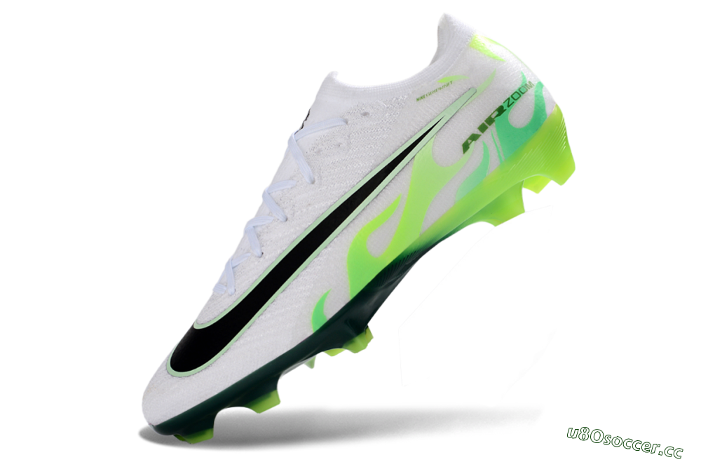 Unisex Nike Air Zoom Mercurial Vapor 16 Elite FG Firm Ground Low-Tops Football Boots - White/Electric Green/Black 5