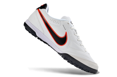 Men's Nike Tiempo Legend 11 Elite TF Artificial Turf Low-Tops Football Shoes - White/Electric Orange/Black