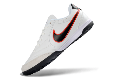 Men's Nike Tiempo Legend 11 Elite TF Artificial Turf Low-Tops Football Shoes - White/Electric Orange/Black