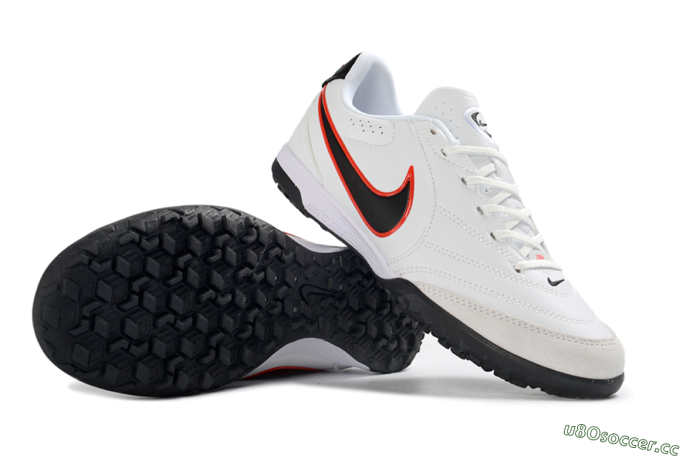 Men's Nike Tiempo Legend 11 Elite TF Artificial Turf Low-Tops Football Shoes - White/Electric Orange/Black 1