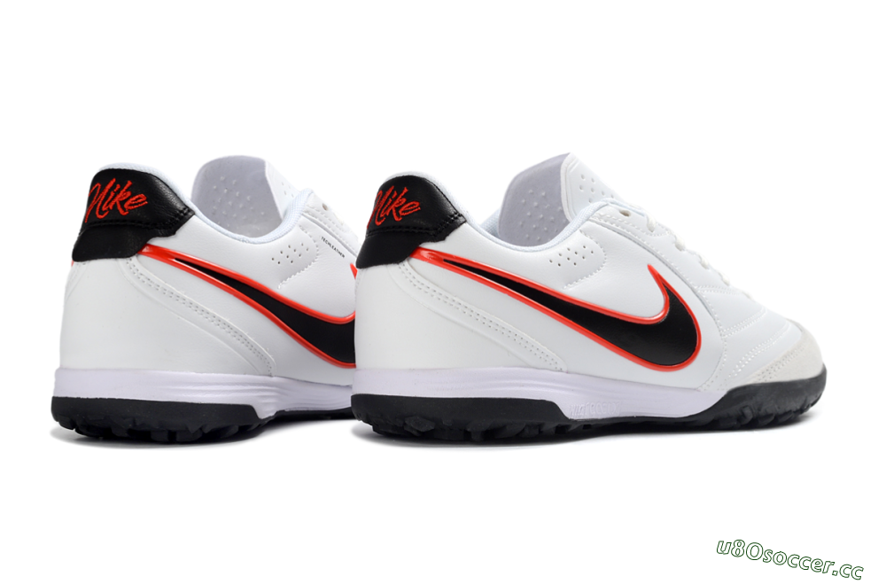 Men's Nike Tiempo Legend 11 Elite TF Artificial Turf Low-Tops Football Shoes - White/Electric Orange/Black 6