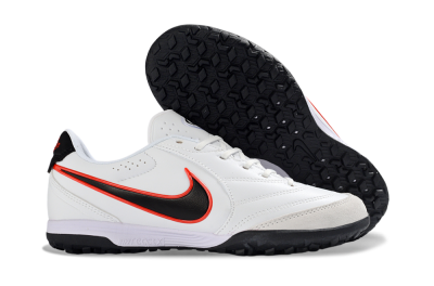 Men's Nike Tiempo Legend 11 Elite TF Artificial Turf Low-Tops Football Shoes - White/Electric Orange/Black