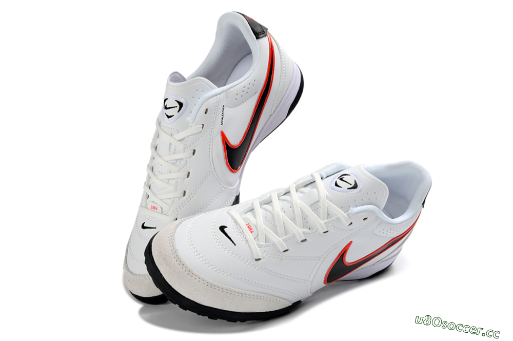 Men's Nike Tiempo Legend 11 Elite TF Artificial Turf Low-Tops Football Shoes - White/Electric Orange/Black 3