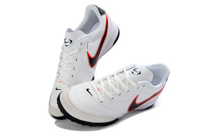 Men's Nike Tiempo Legend 11 Elite TF Artificial Turf Low-Tops Football Shoes - White/Electric Orange/Black