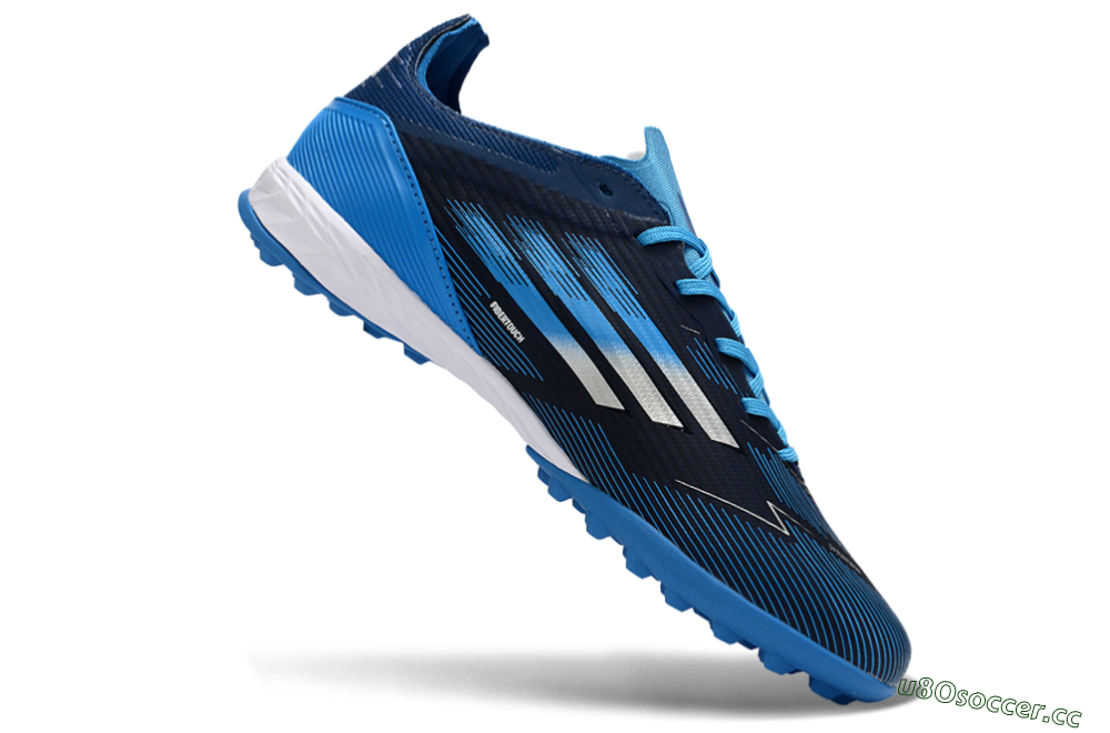 Unisex Adidas F50 Pro TF Artificial Turf Low-Tops Football Shoes - Blue/Electric Blue/Deep Navy 5