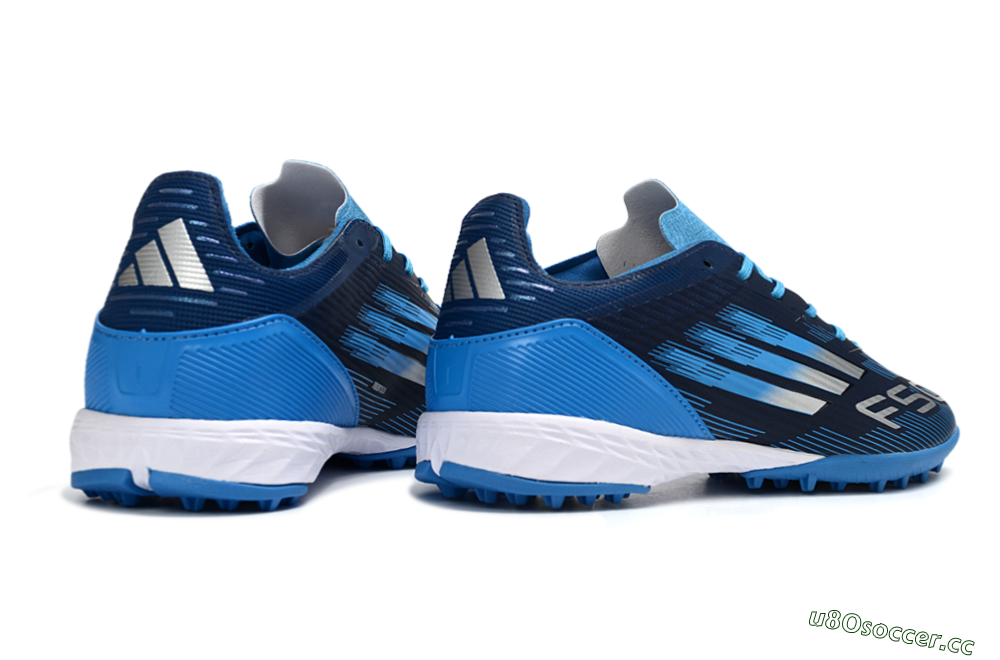 Unisex Adidas F50 Pro TF Artificial Turf Low-Tops Football Shoes - Blue/Electric Blue/Deep Navy 7