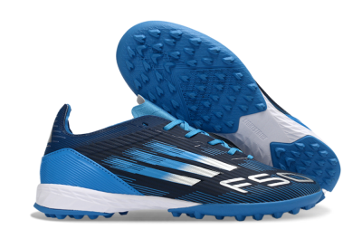 Unisex Adidas F50 Pro TF Artificial Turf Low-Tops Football Shoes - Blue/Electric Blue/Deep Navy