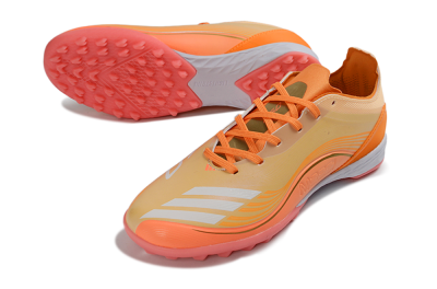 Unisex Messi x Adidas F50 Pro TF Artificial Turf Low-Tops Football Shoes - Orange/Coral Blaze/Pink Burst