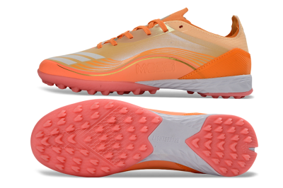 Unisex Messi x Adidas F50 Pro TF Artificial Turf Low-Tops Football Shoes - Orange/Coral Blaze/Pink Burst
