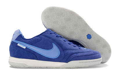 Unisex Nike Tiempo Streetgato Prm IC Indoor & Futsal Low-Tops Football Shoes - Blue/Sky Blue/Navy Blue
