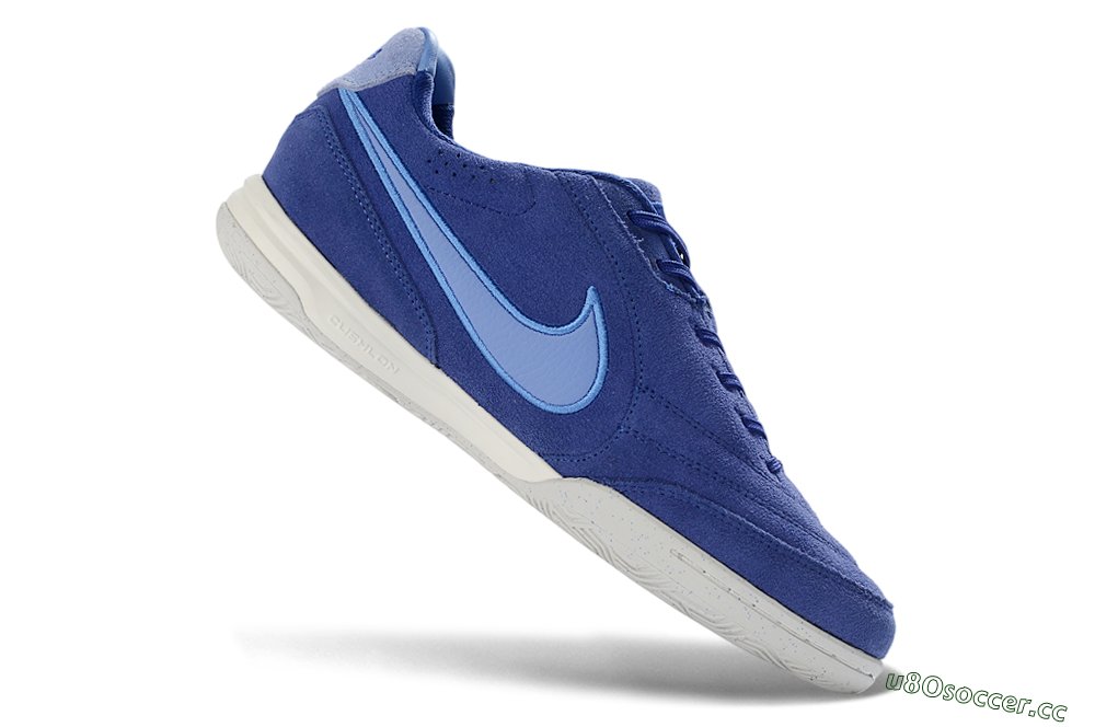 Unisex Nike Tiempo Streetgato Prm IC Indoor & Futsal Low-Tops Football Shoes - Blue/Sky Blue/Navy Blue 4
