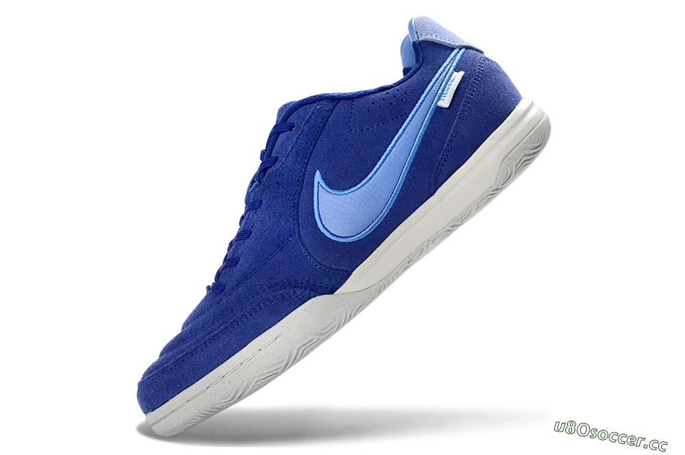 Unisex Nike Tiempo Streetgato Prm IC Indoor & Futsal Low-Tops Football Shoes - Blue/Sky Blue/Navy Blue 5