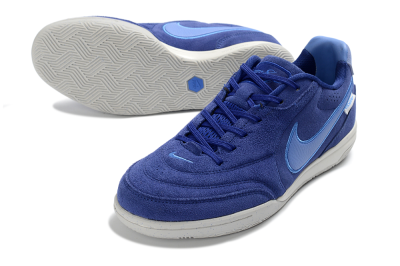 Unisex Nike Tiempo Streetgato Prm IC Indoor & Futsal Low-Tops Football Shoes - Blue/Sky Blue/Navy Blue