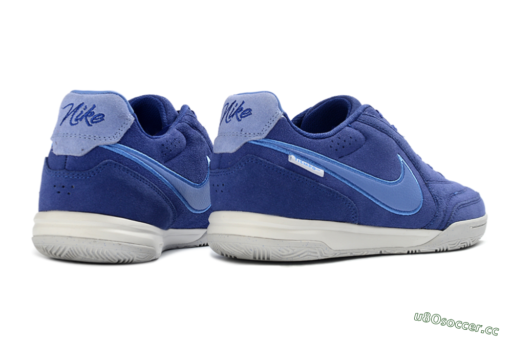 Unisex Nike Tiempo Streetgato Prm IC Indoor & Futsal Low-Tops Football Shoes - Blue/Sky Blue/Navy Blue 6