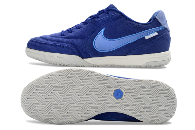 Unisex Nike Tiempo Streetgato Prm IC Indoor & Futsal Low-Tops Football Shoes - Blue/Sky Blue/Navy Blue