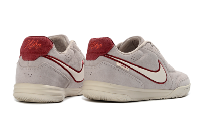 Unisex Nike Tiempo Streetgato Prm IC Indoor & Futsal Low-Tops Football Shoes - Gray/Maroon/Beige