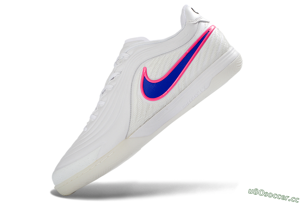 Unisex Nike Tiempo Legend 11 Pro IC Indoor & Futsal Low-Tops Football Shoes - White/Electric Pink/Deep Blue 5